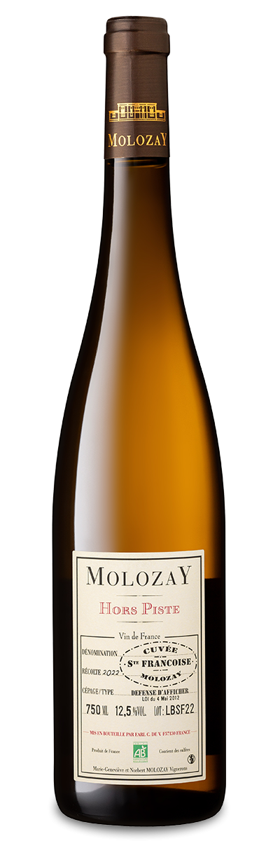 Hors Piste Vignoble Ste-Françoise, vin blanc demi sec, Vignobles Molozay